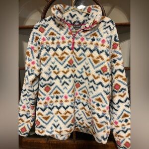 Cozy Patterned Fleece Pullover